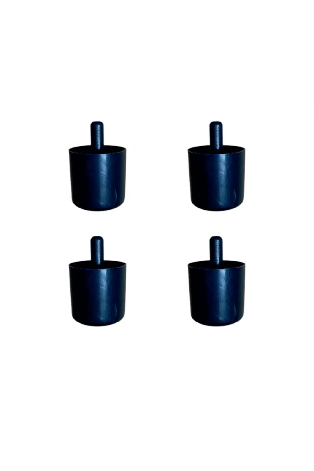 Silindir Plastik Ayak Geçmeli Pimli - 50MM - Siyah 12MM HKS278 - 4 Adet