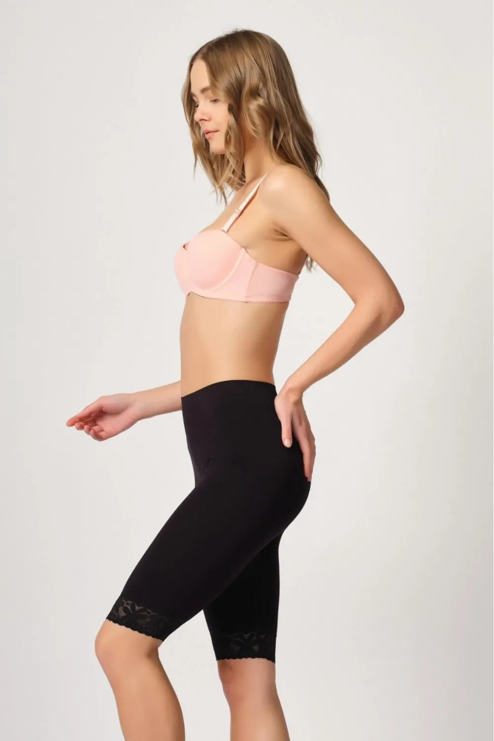 Siyah MI Emay 3004 Soft Uzun Paça Dantel Boxer