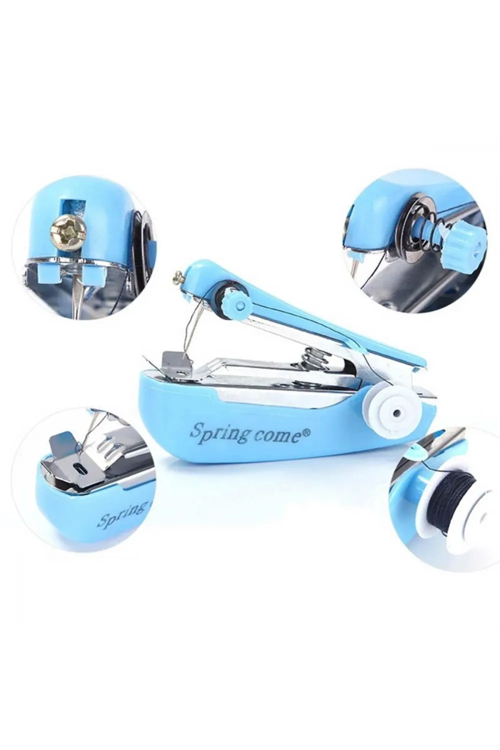 Spring Come Mini Kolay Seyehat ve Ev Tipi El Dikiş Dikme Makinası