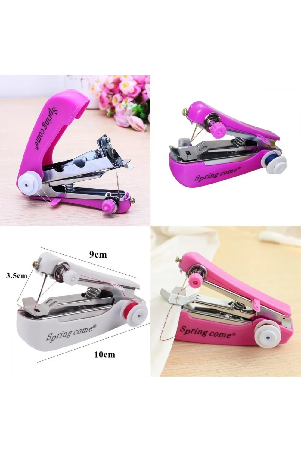 Spring Come Mini Kolay Seyehat ve Ev Tipi El Dikiş Dikme Makinası