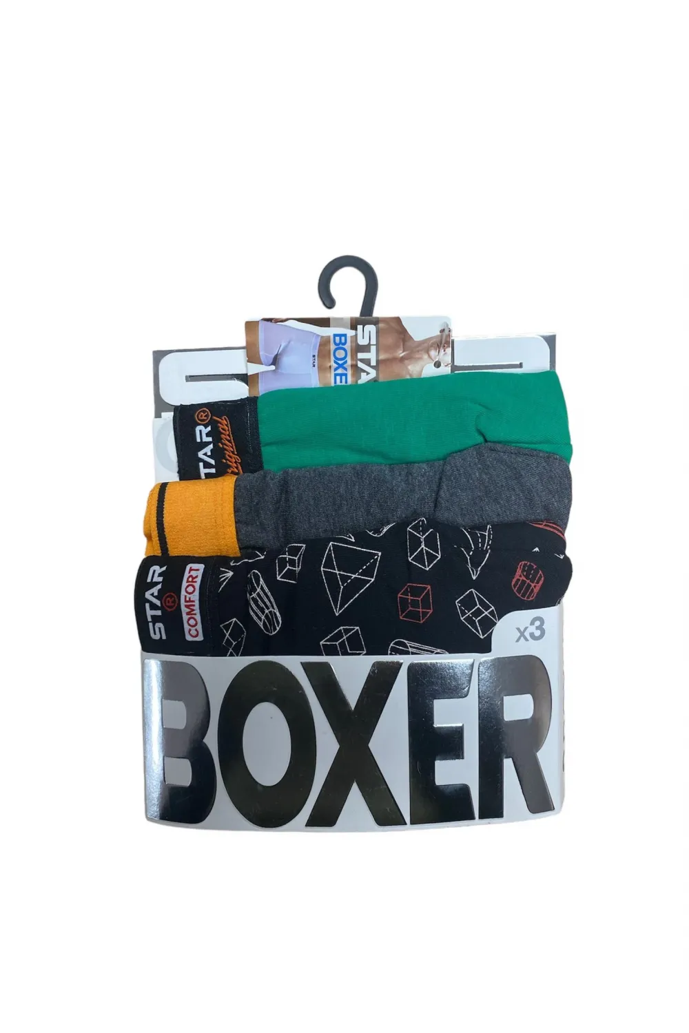ieg™ Star 105 Desenli Jakar Erkek 3lü Kemer Boxer
