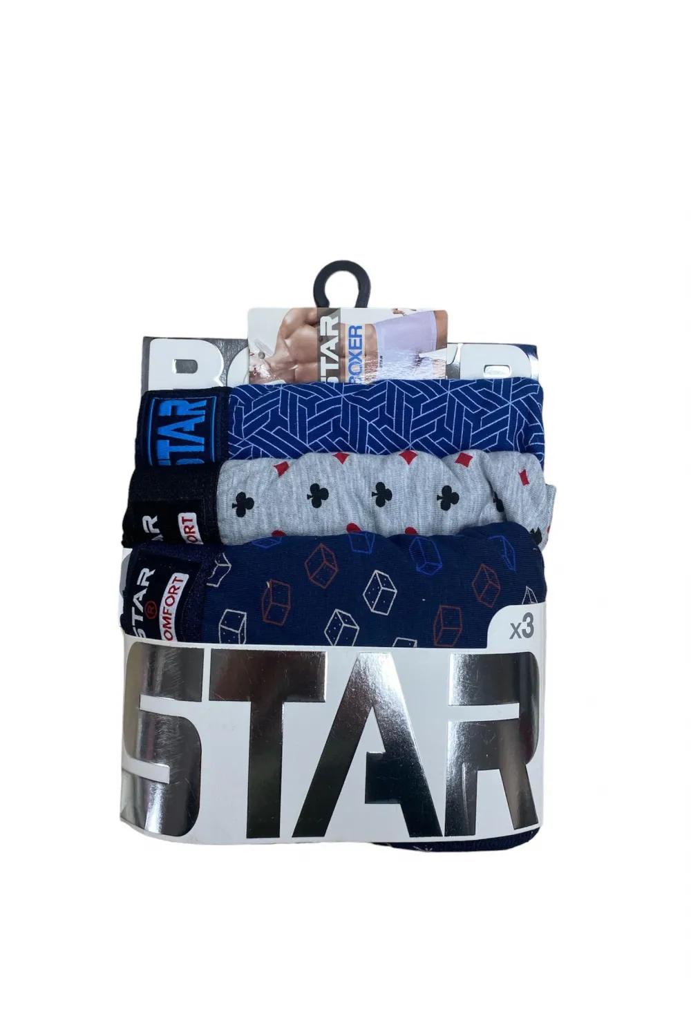 ieg™ Star 105 Desenli Jakar Erkek 3lü Kemer Boxer