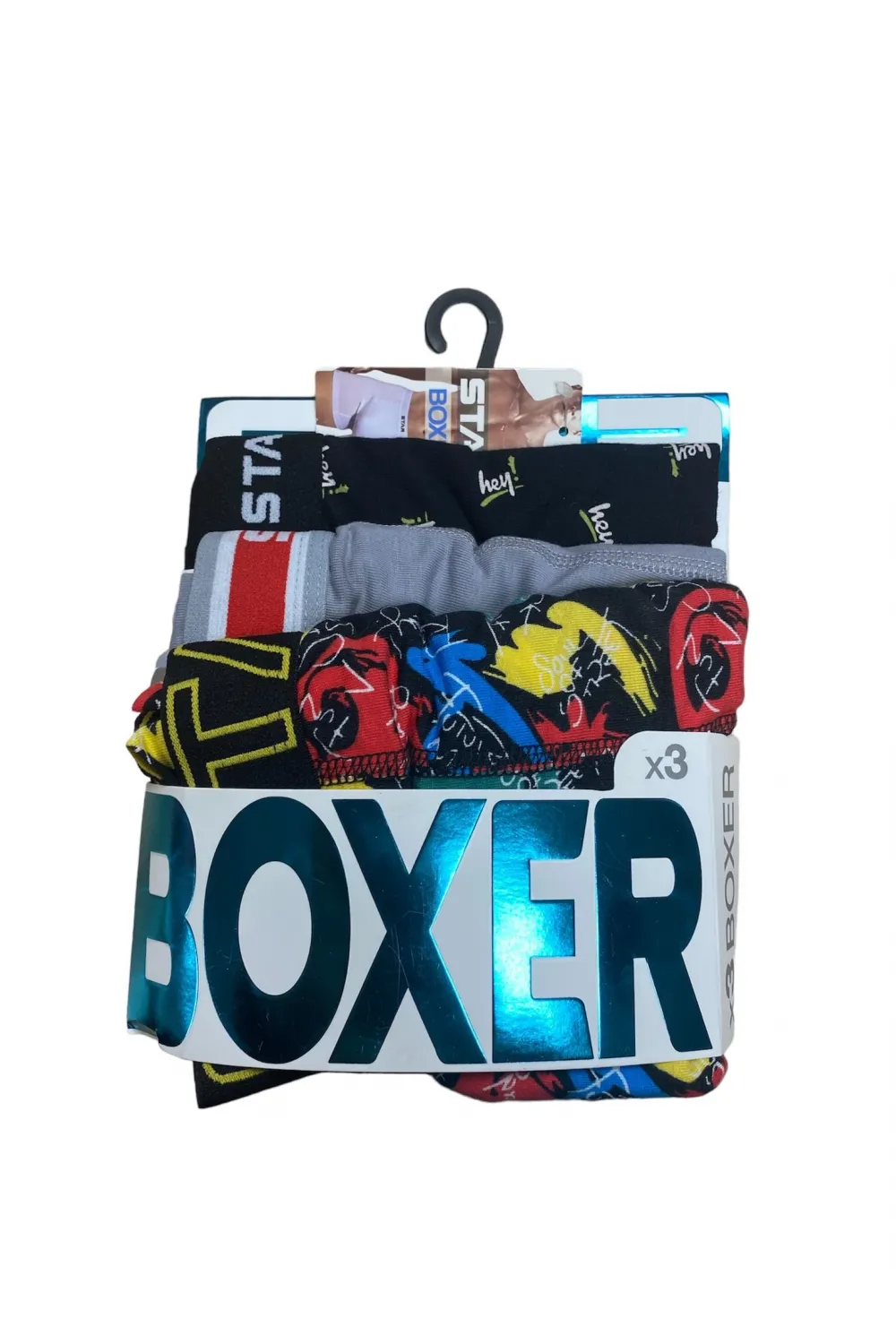 ieg™ Star 105 Desenli Jakar Erkek 3lü Kemer Boxer