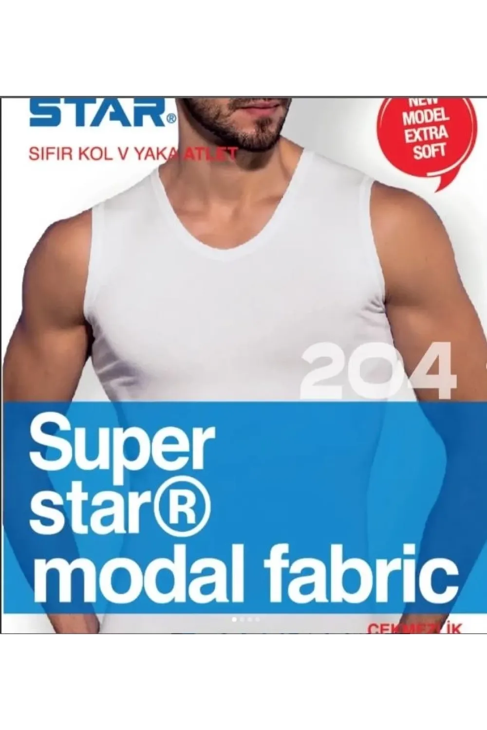 ieg™ Star 204 Modal Sıfır Kol V-Yaka Atlet