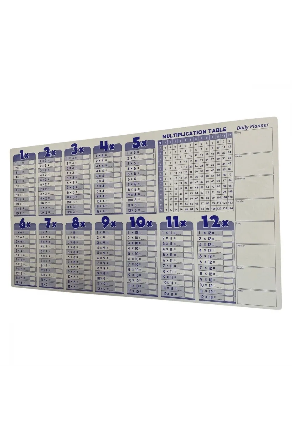 Statik Akıllı Kağıt Ingilizce Çarpım Tablosu 100x56 Cm