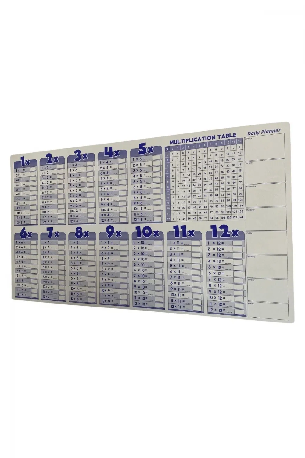 Statik Akıllı Kağıt Ingilizce Çarpım Tablosu 100x56 Cm
