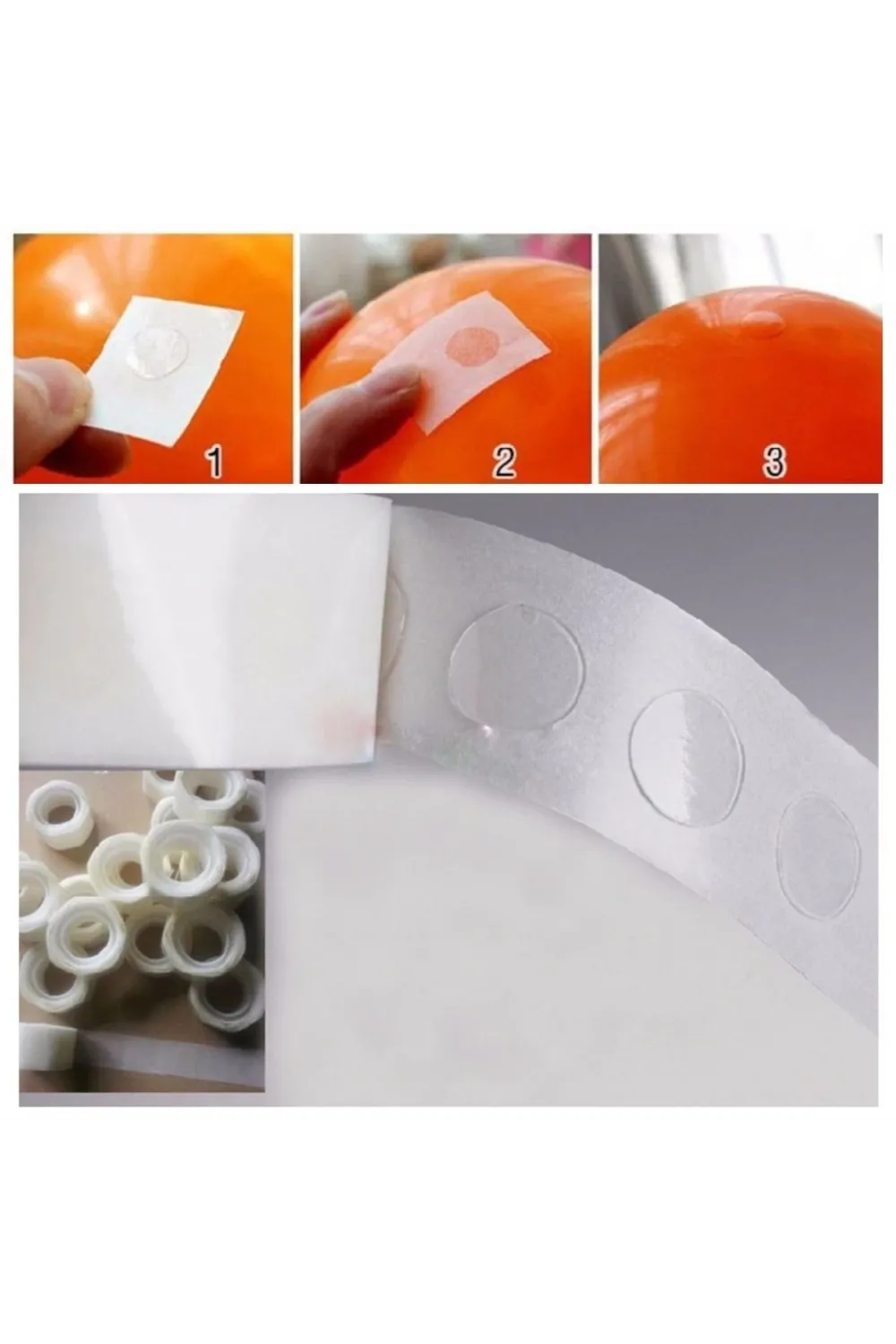 Sticker Damla Model Çift Taraflı Yapışkan Balon Yapıştırıcısı