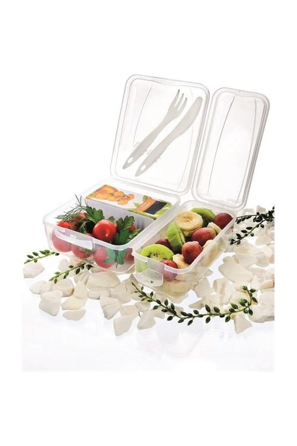 Takeaway Ergonomik Asorti Çatal Bıçaklı Pratik Yoğurt Saklama Kabı