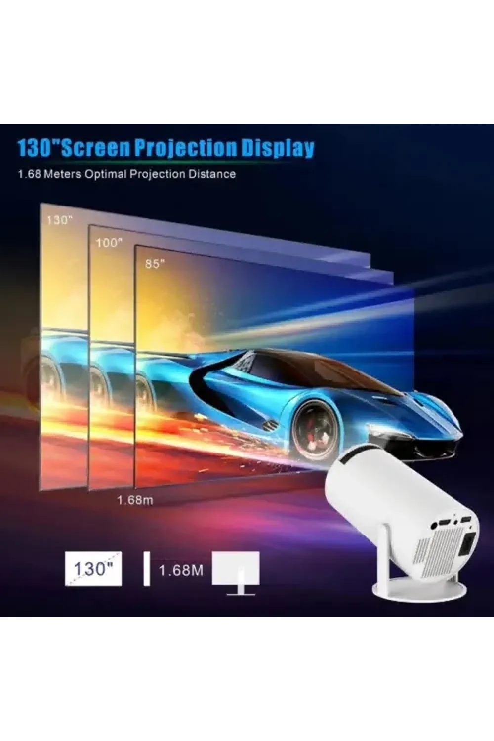 Taşınabilir Android TV Özellikli Projeksiyon