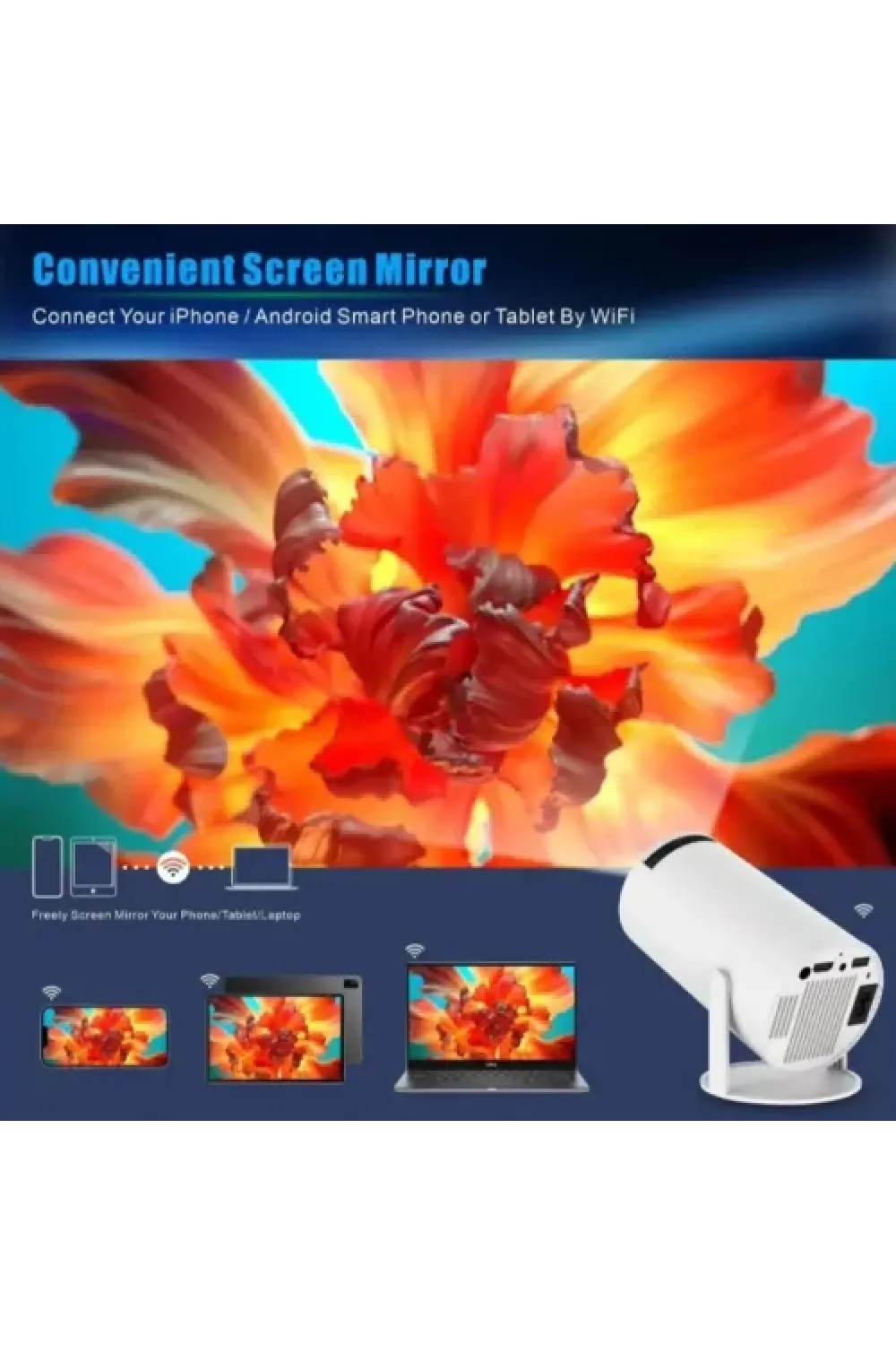 Taşınabilir Android TV Özellikli Projeksiyon