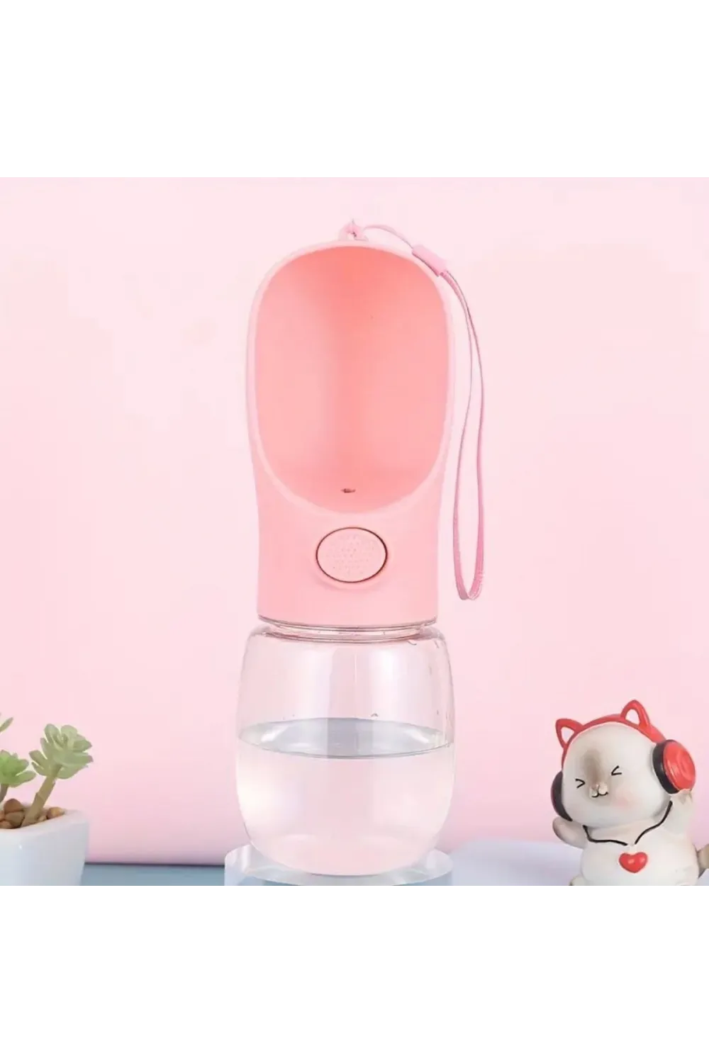 Taşınabilir Butonlu 350 ml Evcil Hayvan Suluğu