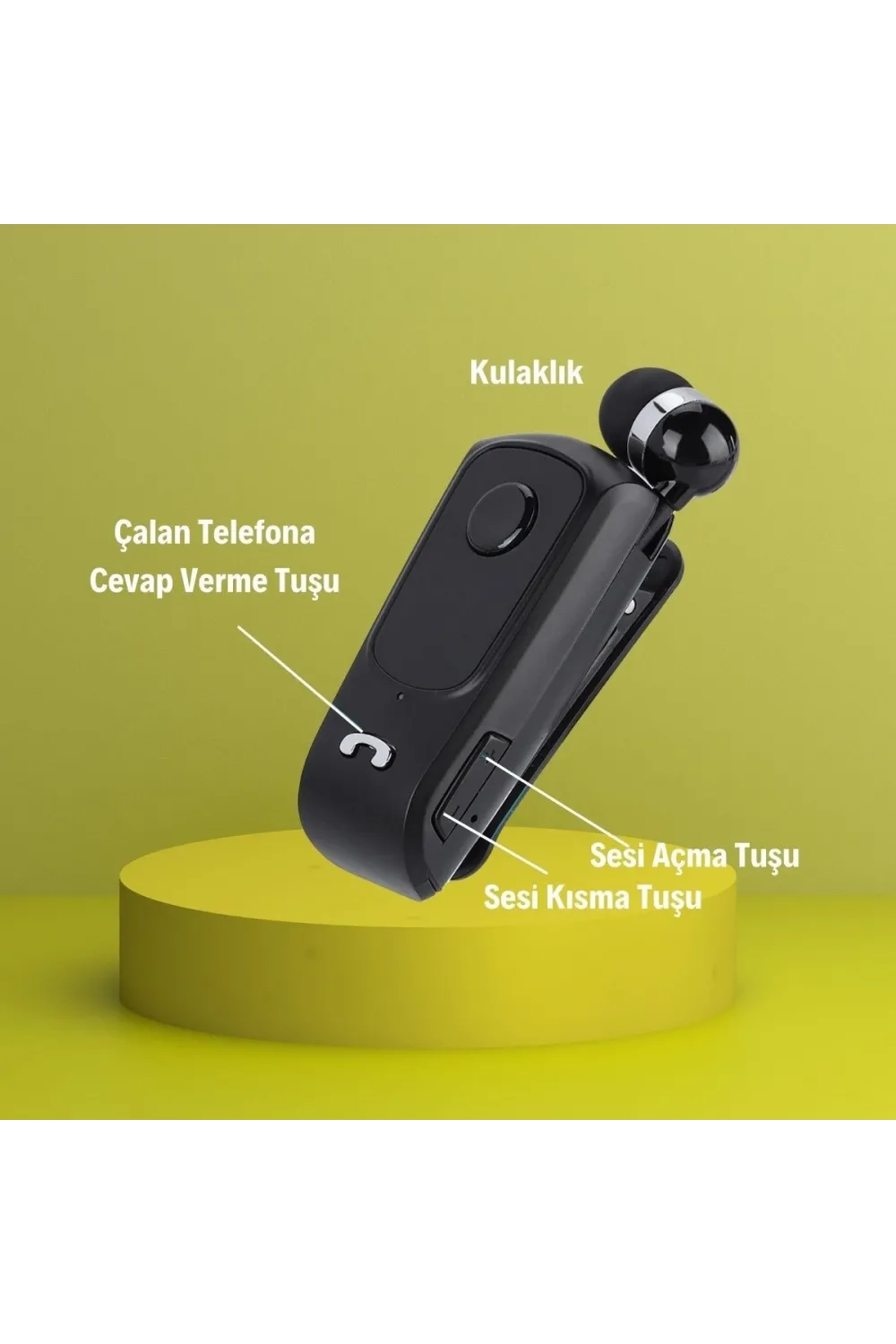 Telefon Bağlantılı Makaralı Kulaklıklı Bluetooth Kulaklık