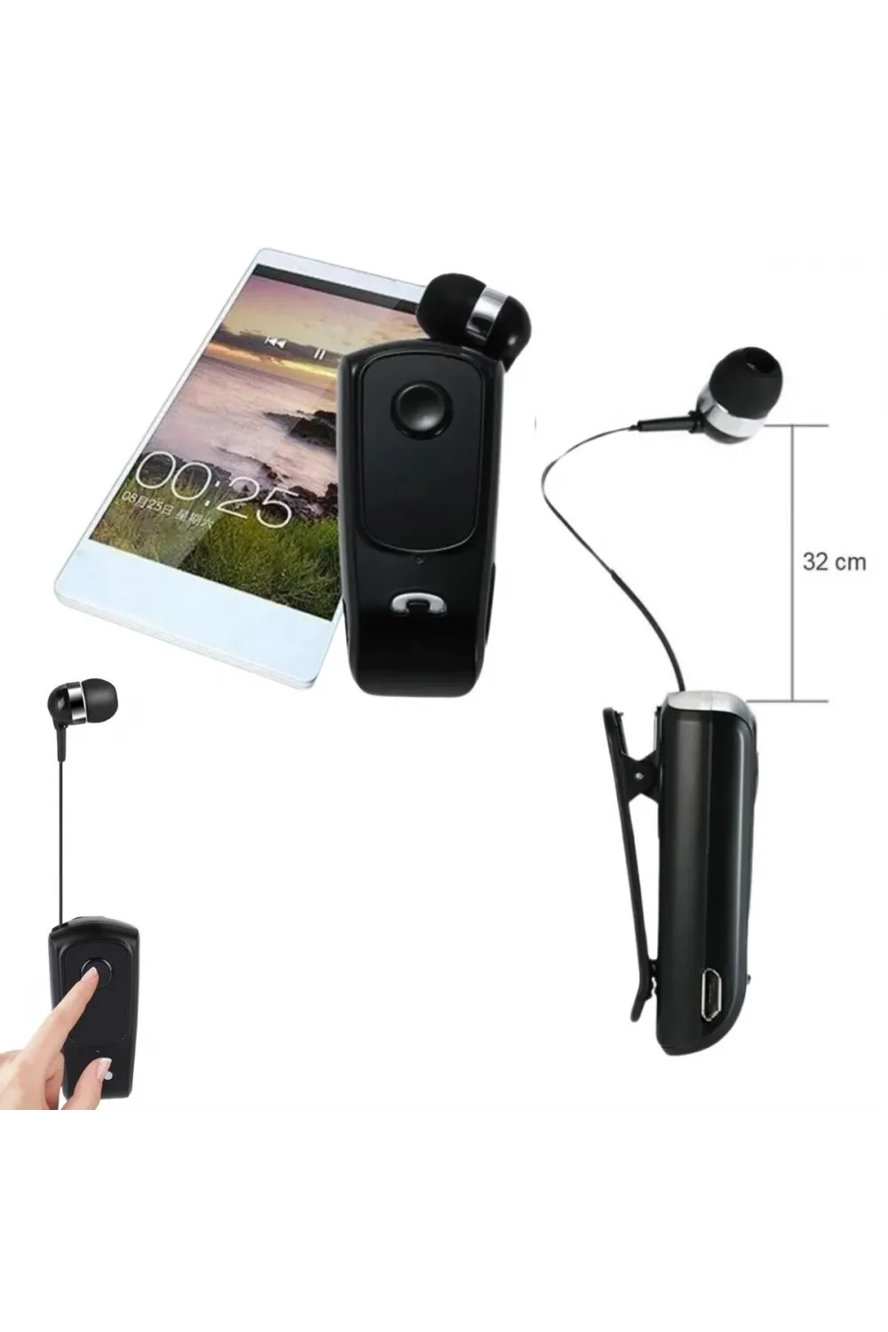 Telefon Bağlantılı Makaralı Kulaklıklı Bluetooth Kulaklık