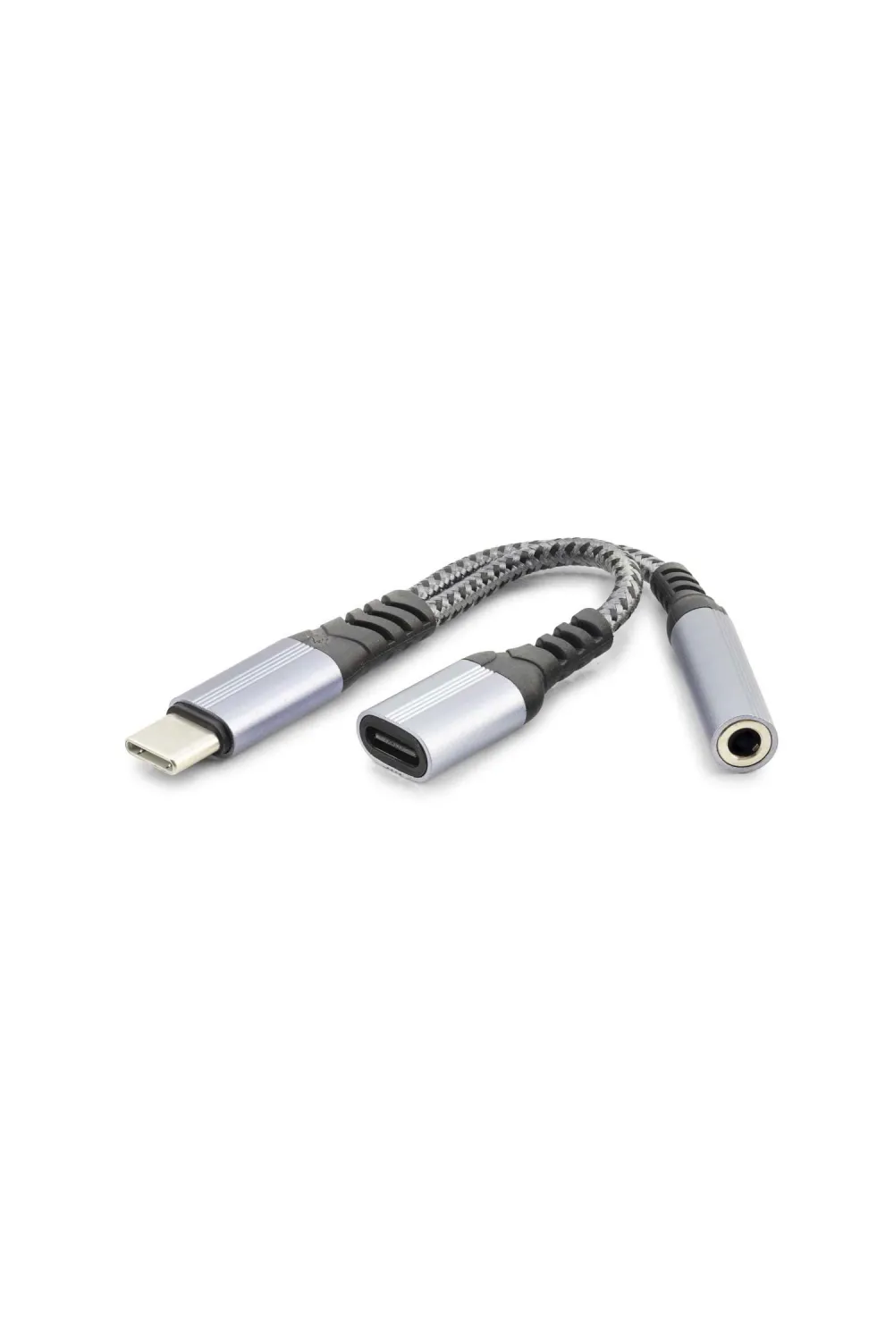 Type-C To Type-C + 3.5 Mm F Kablo Audıo Siyah GJ-014