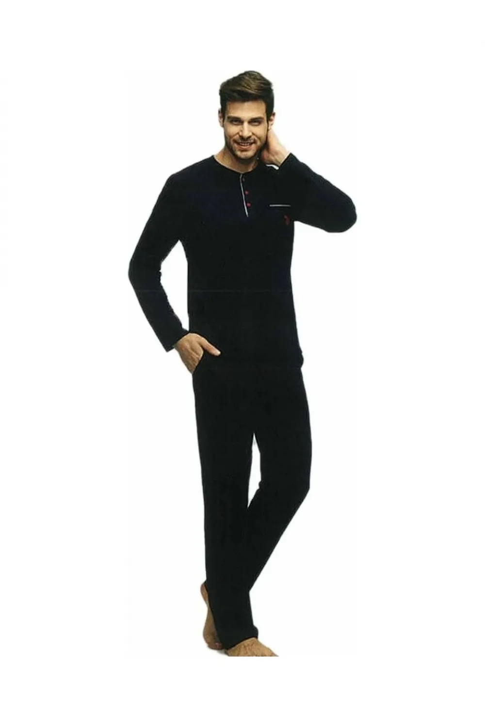 ieg™ US Polo 17384 Erkek Uzun Kol Pijama Takımı