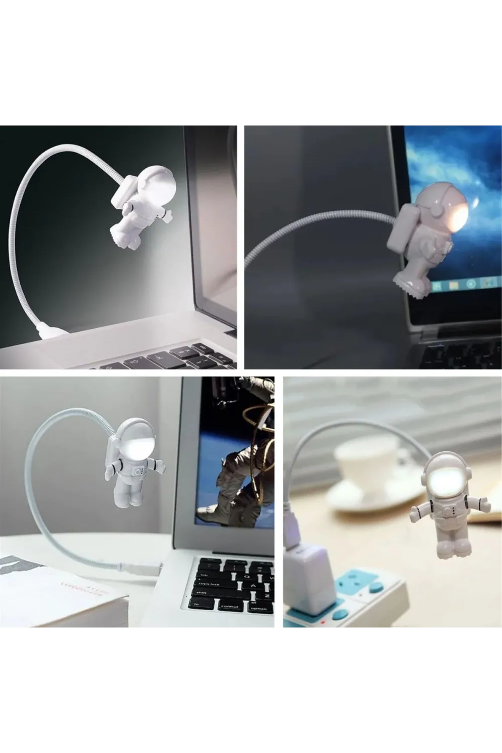 USB Astronot Gece Lambası, Masa Lambası, Kitap Okuma Lambası Işığı
