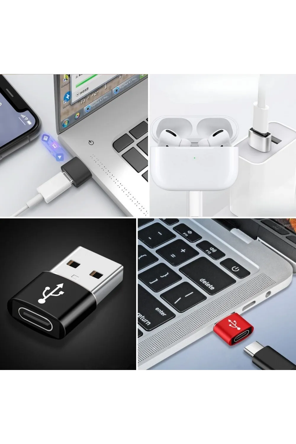 ieg™  USBden TYPE-C ye Dönüştürücü Adaptör Veri Aktarımı Sağlayıcı Şarj Data Çevirici
