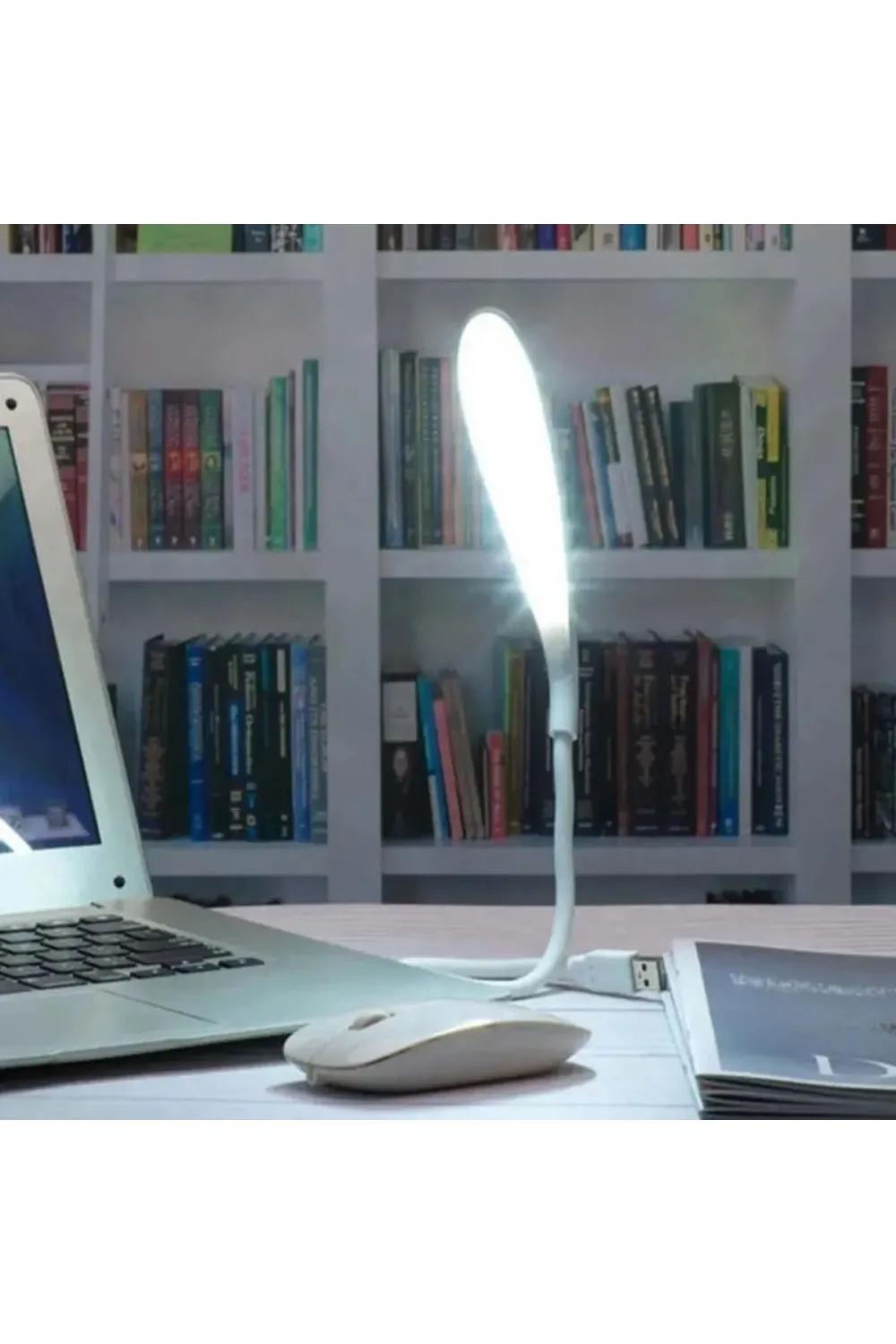 USB Girişli 14 Ledli 3 Kademeli Dokunmatik Masa/Kitap Okuma Lambası Ledi Beyaz