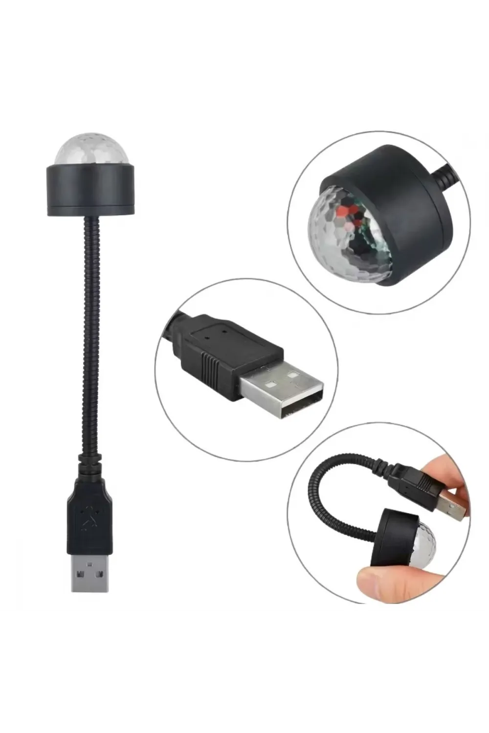 USB Sese Duyarlı 8 Farklı Mod Işıklı LED Atmosfer Işığı – Ambiyans Aydınlatması