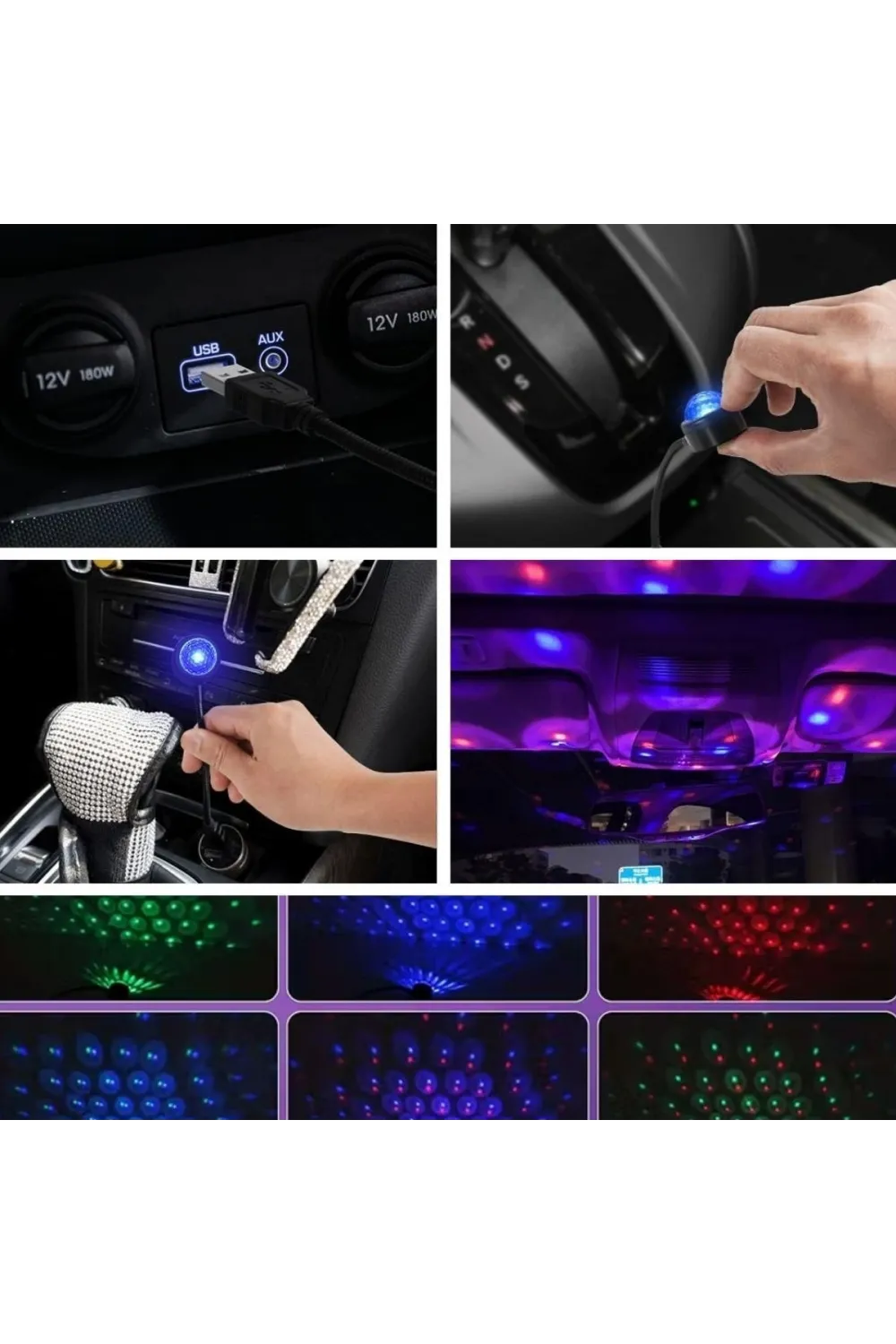 USB Sese Duyarlı 8 Farklı Mod Işıklı LED Atmosfer Işığı – Ambiyans Aydınlatması