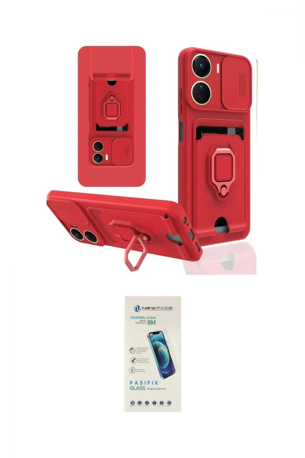 ieg™ Y16 Kılıf Vadi Form Prime - Şeffaf Pasifik Cam Ekran Koruyucu