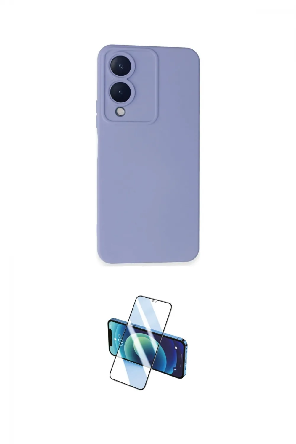 ieg™ Y17S Kılıf Ahenk Serisi - Siyah 3D Antistatik Cam Ekran Koruyucu