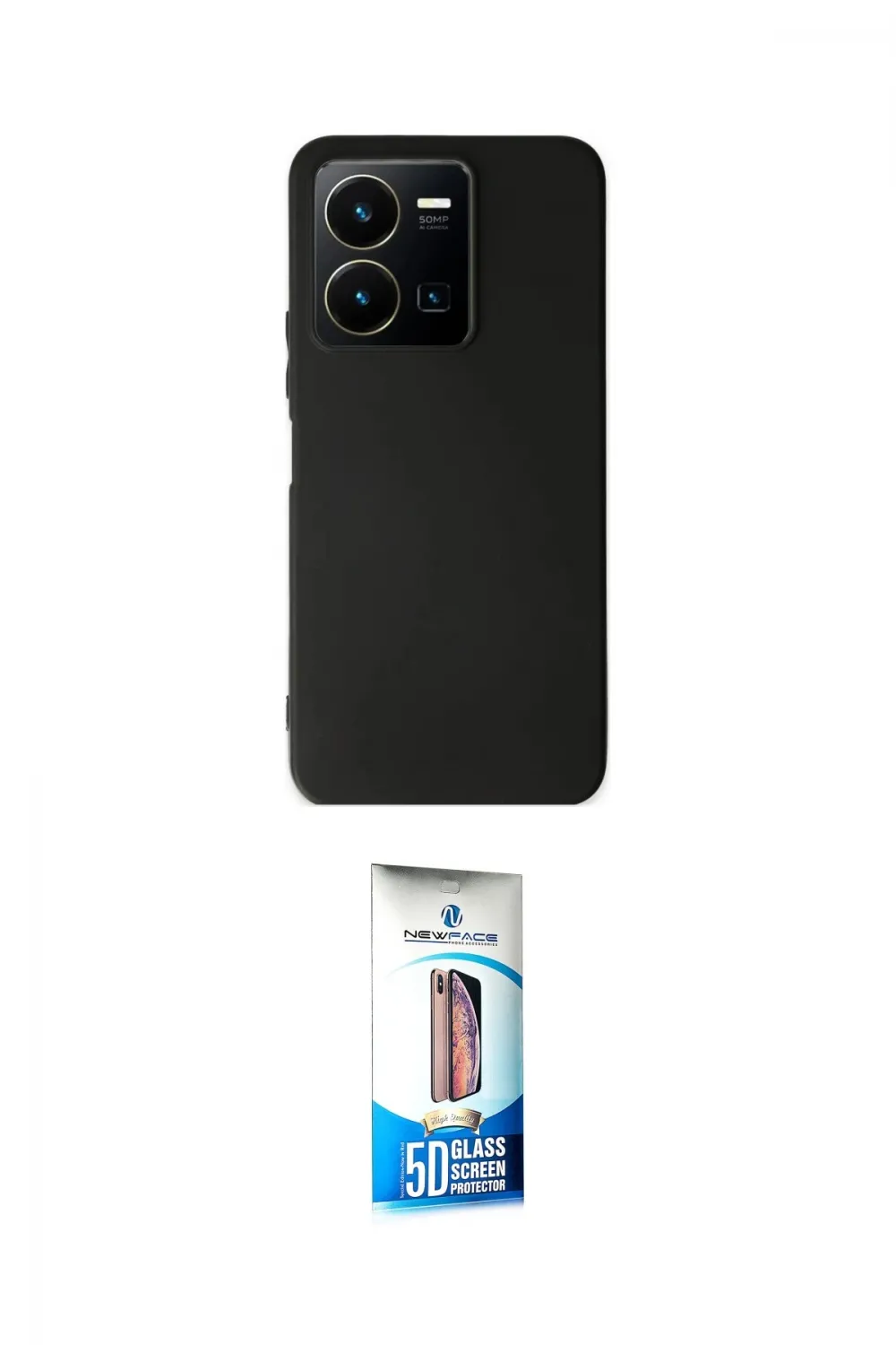 ieg™ Y35 Kılıf Kozmos Yansıma Özel Seri - Siyah 5D Eko Cam Ekran Koruyucu