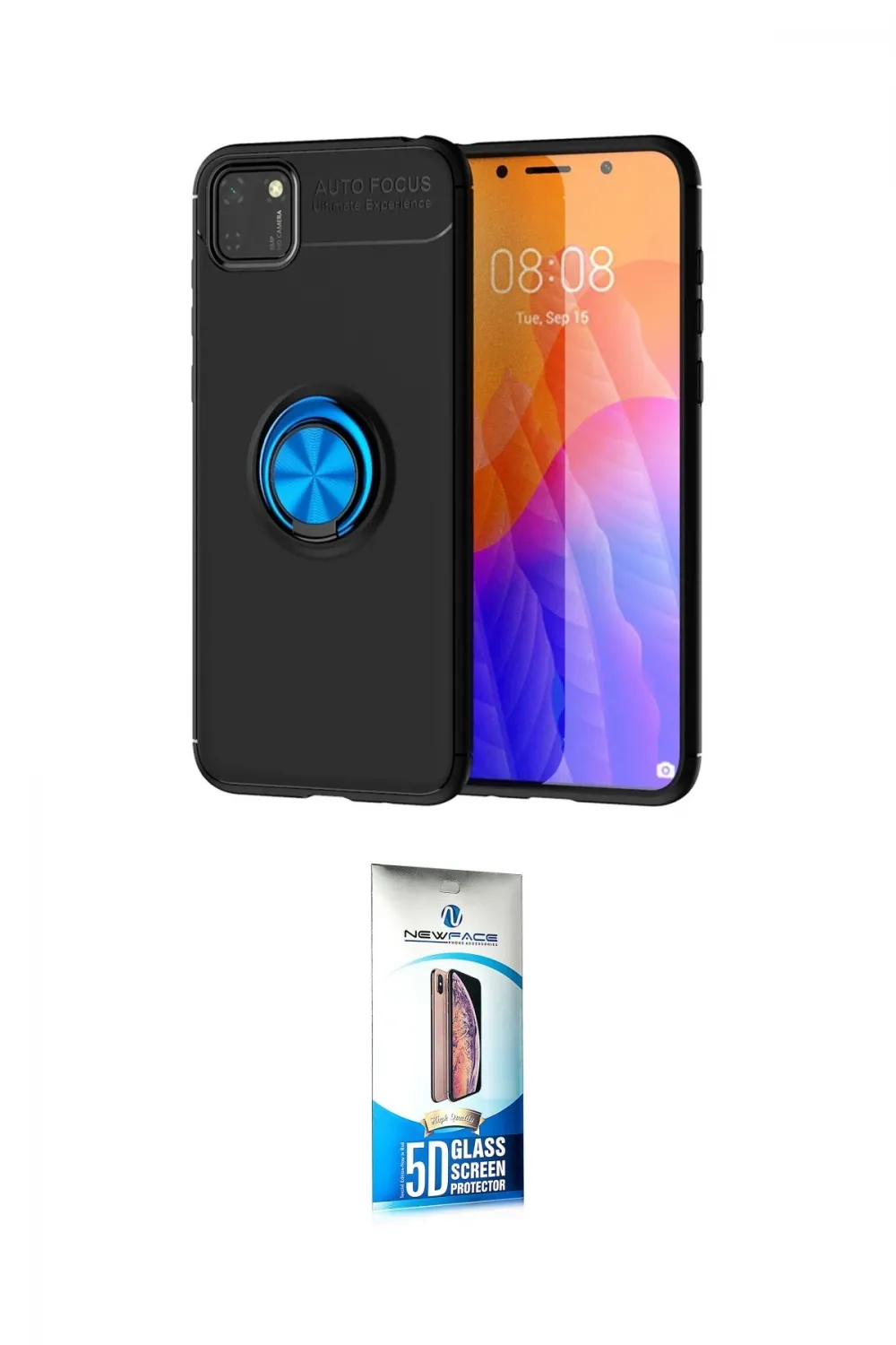 ieg™ Y5P Kılıf Yankı Form Prime - Siyah 5D Eko Cam Ekran Koruyucu
