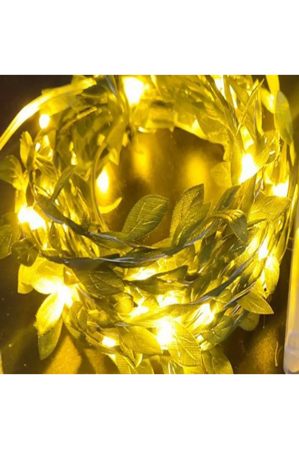 ieg™  Yapraklı Dekorlu3 Metre Peri Led Pilli Işık Yılbaşı Aydınlatma