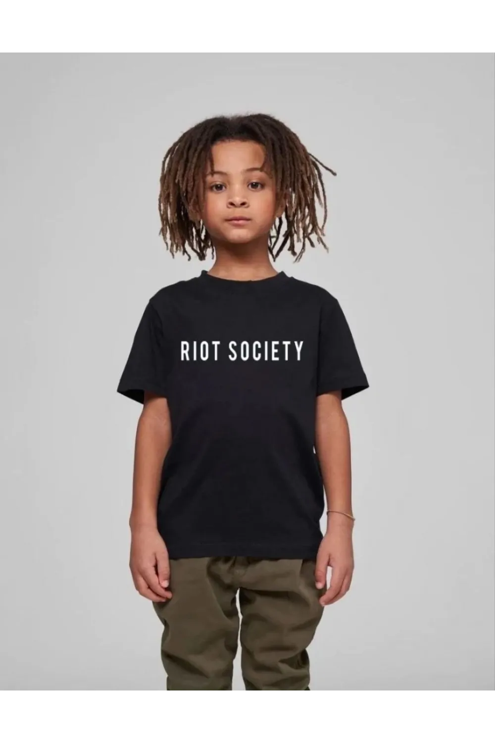 Çocuk Unisex Baskılı T-Shirt - Siyah