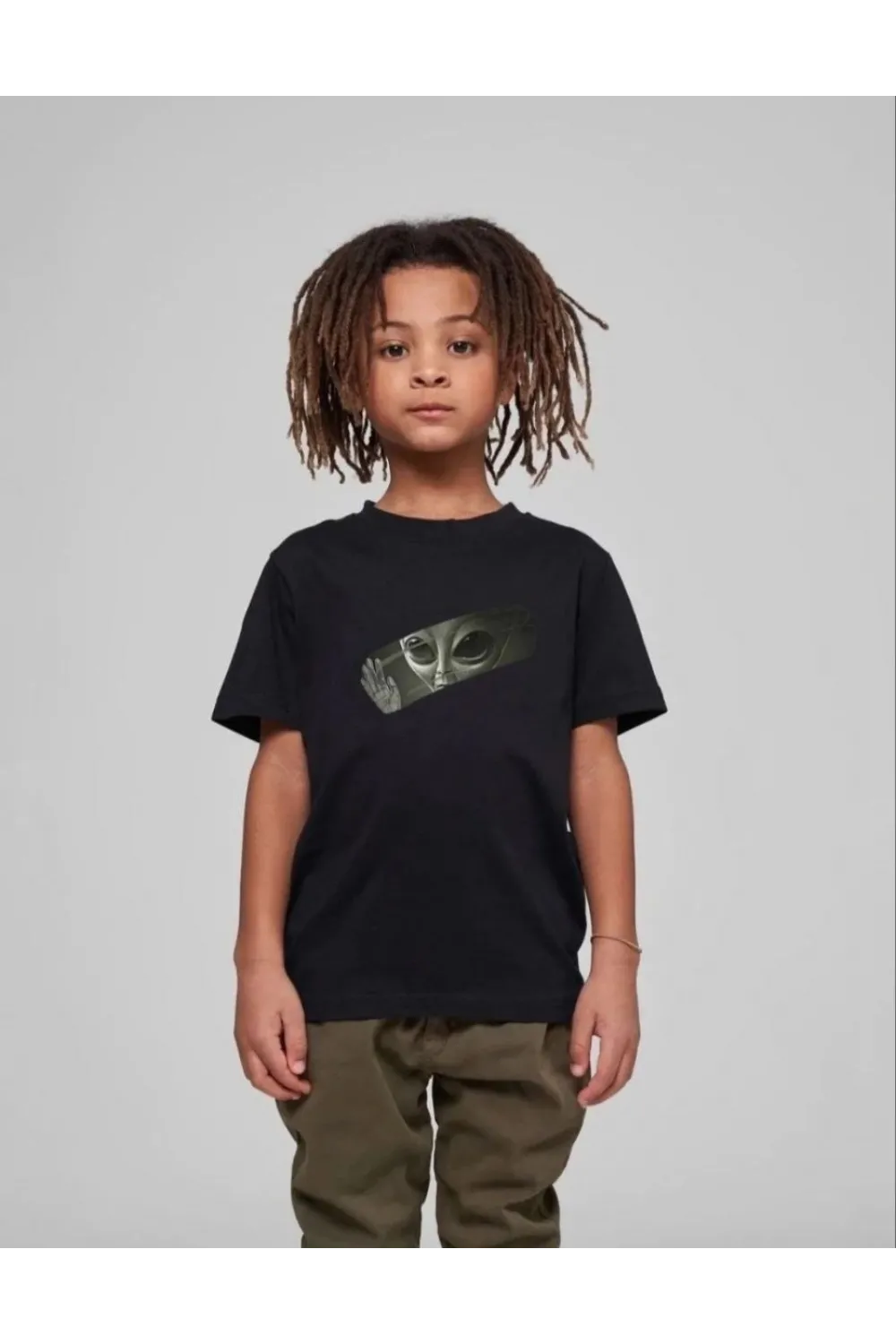 Çocuk Unisex Baskılı T-Shirt - Siyah