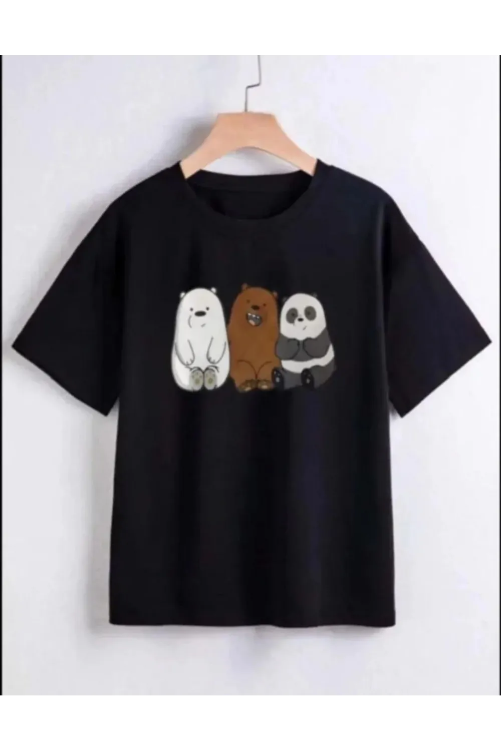 Çocuk Unisex Baskılı T-Shirt - Siyah