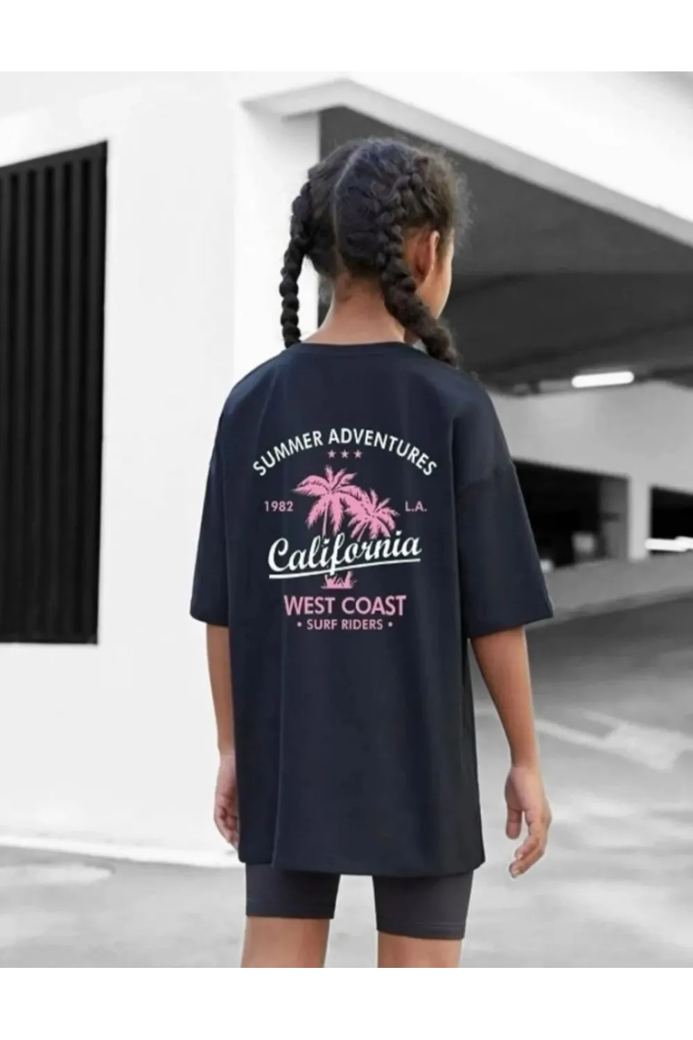 Çocuk Unisex Baskılı T-Shirt - Siyah