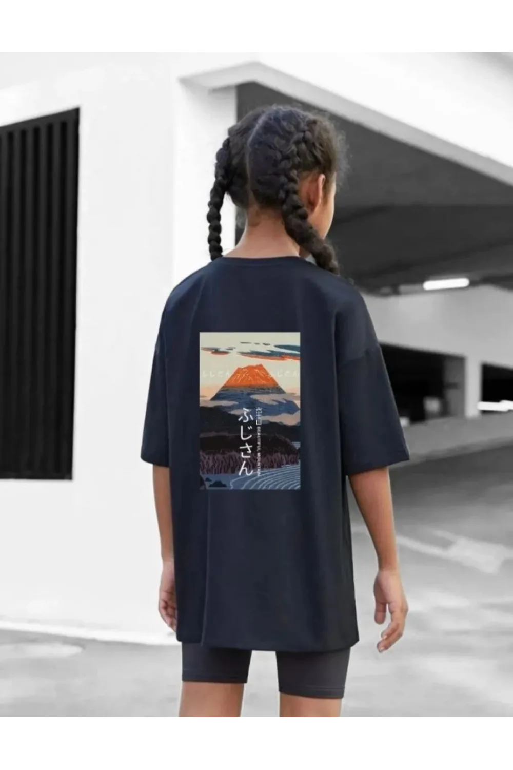 Çocuk Unisex Baskılı T-Shirt - Siyah
