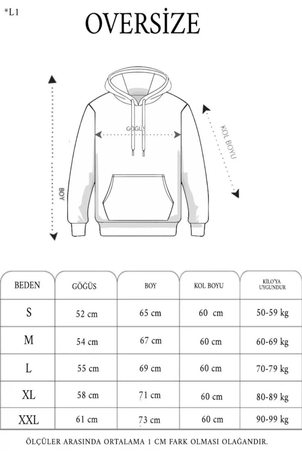 Erkek 3 İplik Pamuklu Kapüşonlu Cepli Oversize Hoodie Sweatshirt - Siyah
