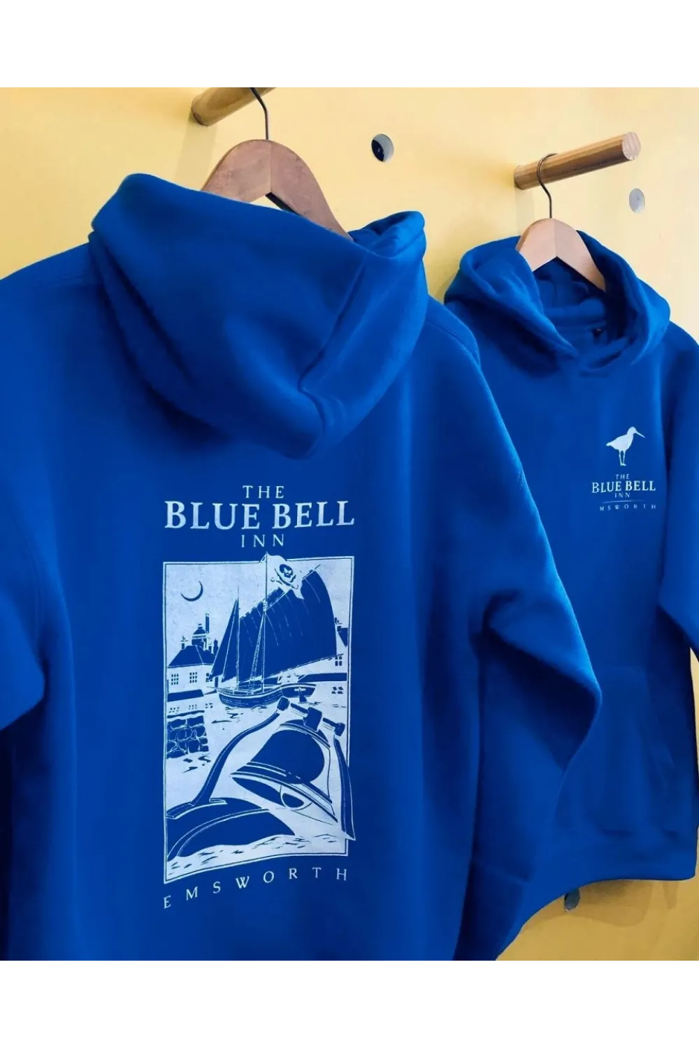 Erkek Baskılı Kapüşonlu Cepli Hoodie 3 İplik Pamuklu Sweatshirt - Saks Mavisii