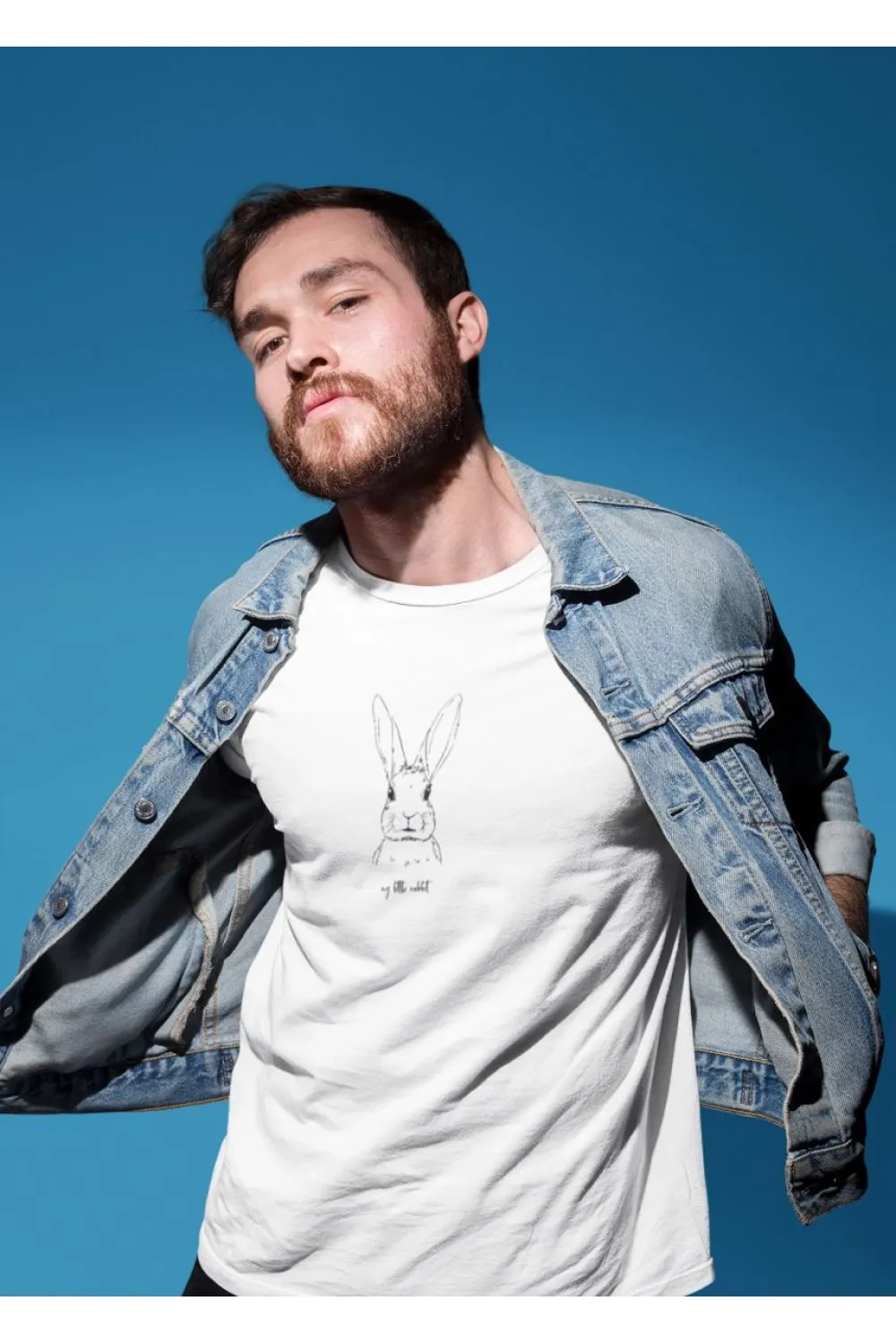Erkek Özel Baskılı Modern Fit %100 Pamuk Bisiklet Yaka T-Shirt