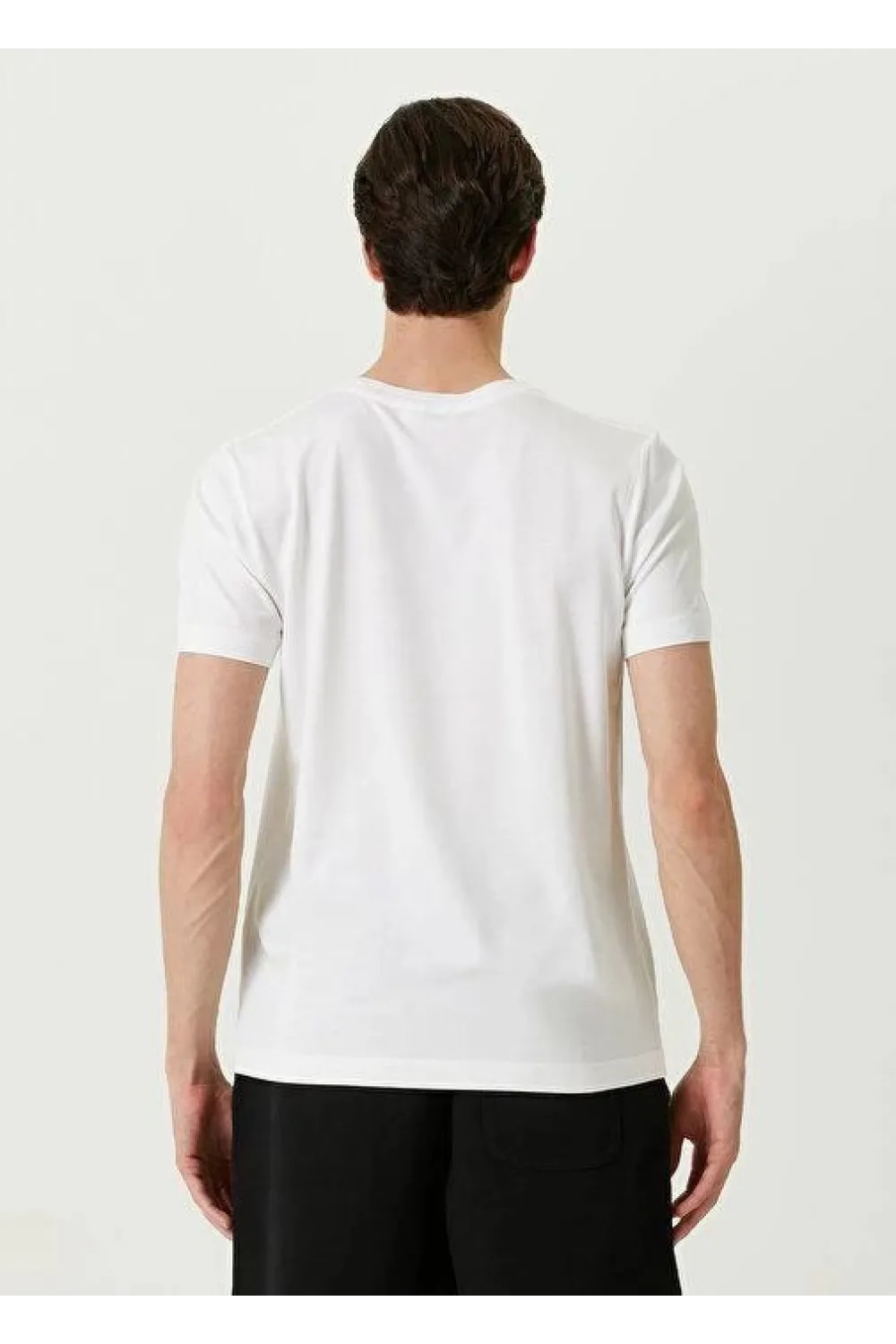 ERKEK  Tişört Basic Bisiklet Yaka Regular Kısa kol T-Shirt - Beyaz
