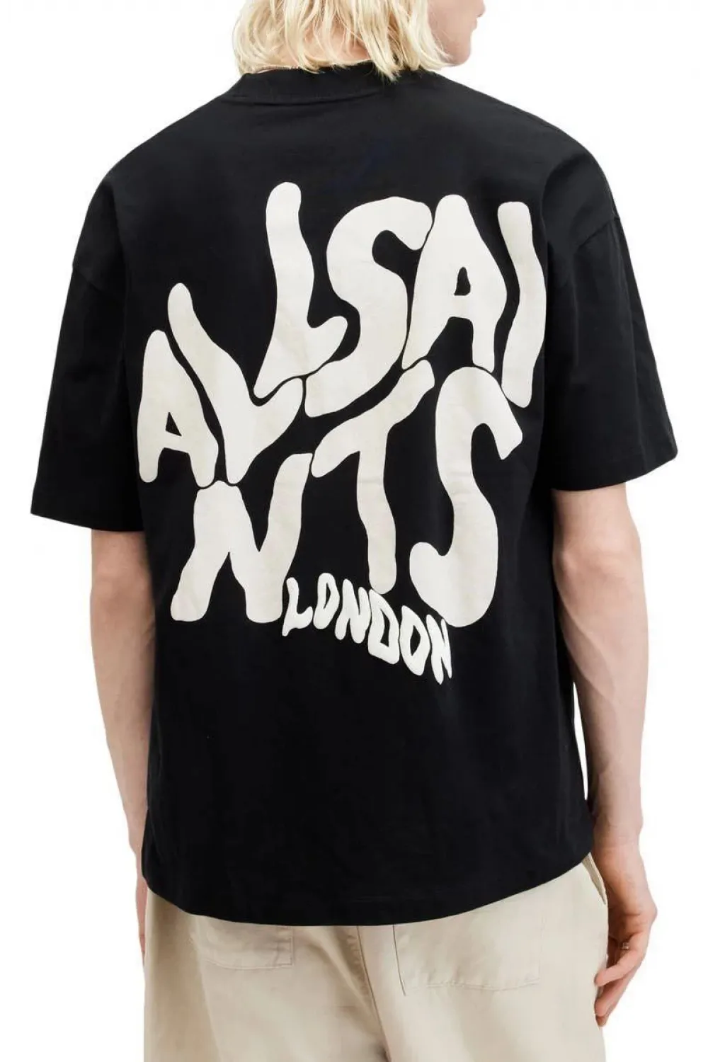 Erkek Tişört Baskılı Oversize Kısa kol T-shirt - Siyah