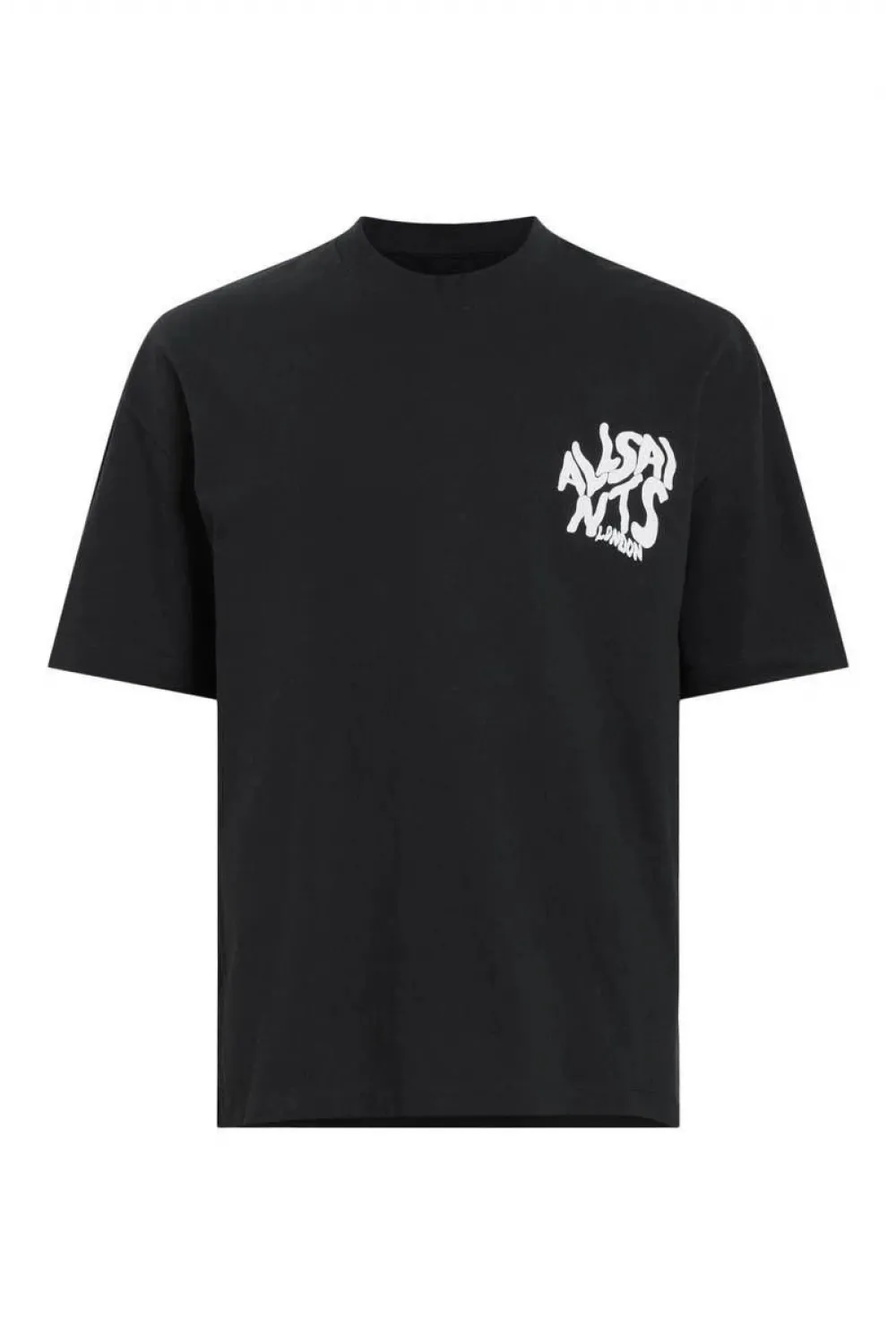 Erkek Tişört Baskılı Oversize Kısa kol T-shirt - Siyah