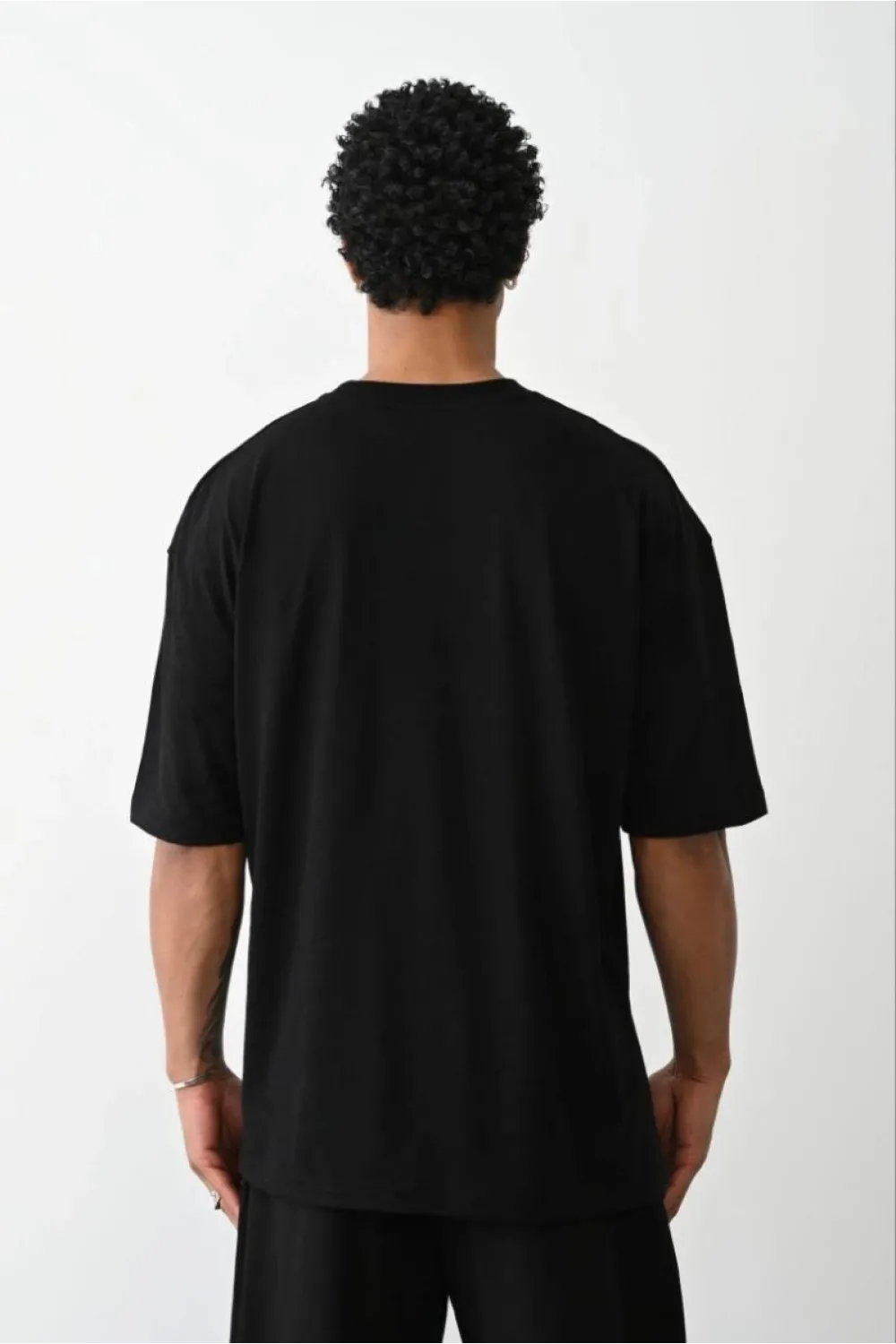 Erkek Tişört Düz Basic Penye Yazlık Bisiklet Yaka Kısa Kol T-Shirt - Siyah