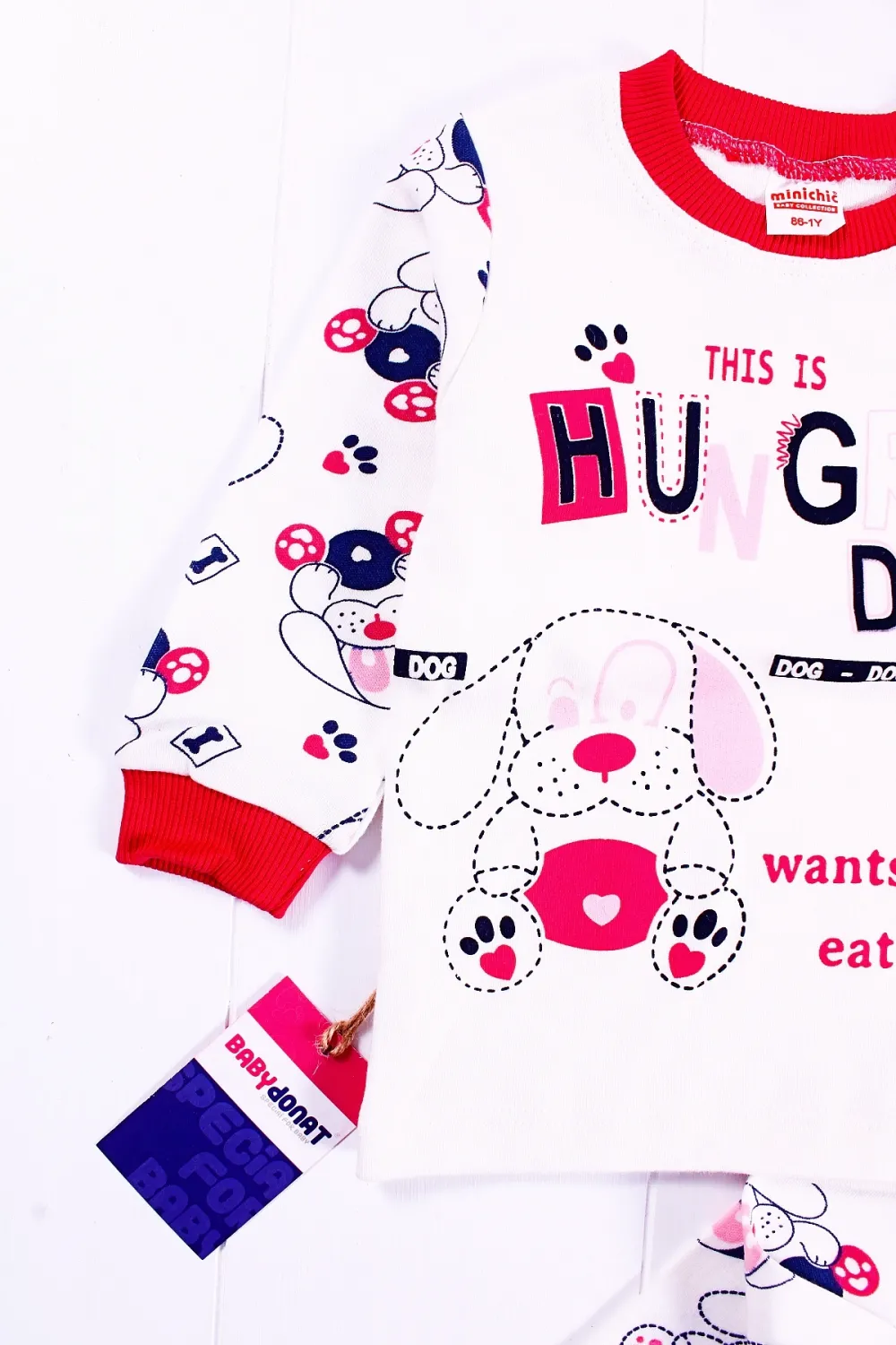 iegiyim™ Hungry Desenli Kız Çocuk Pijama Takımı