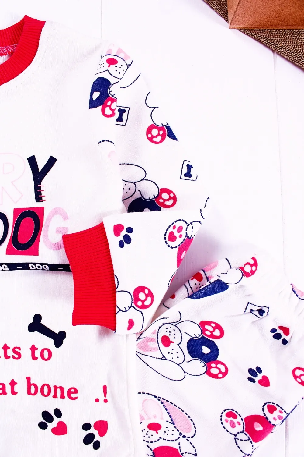 iegiyim™ Hungry Desenli Kız Çocuk Pijama Takımı