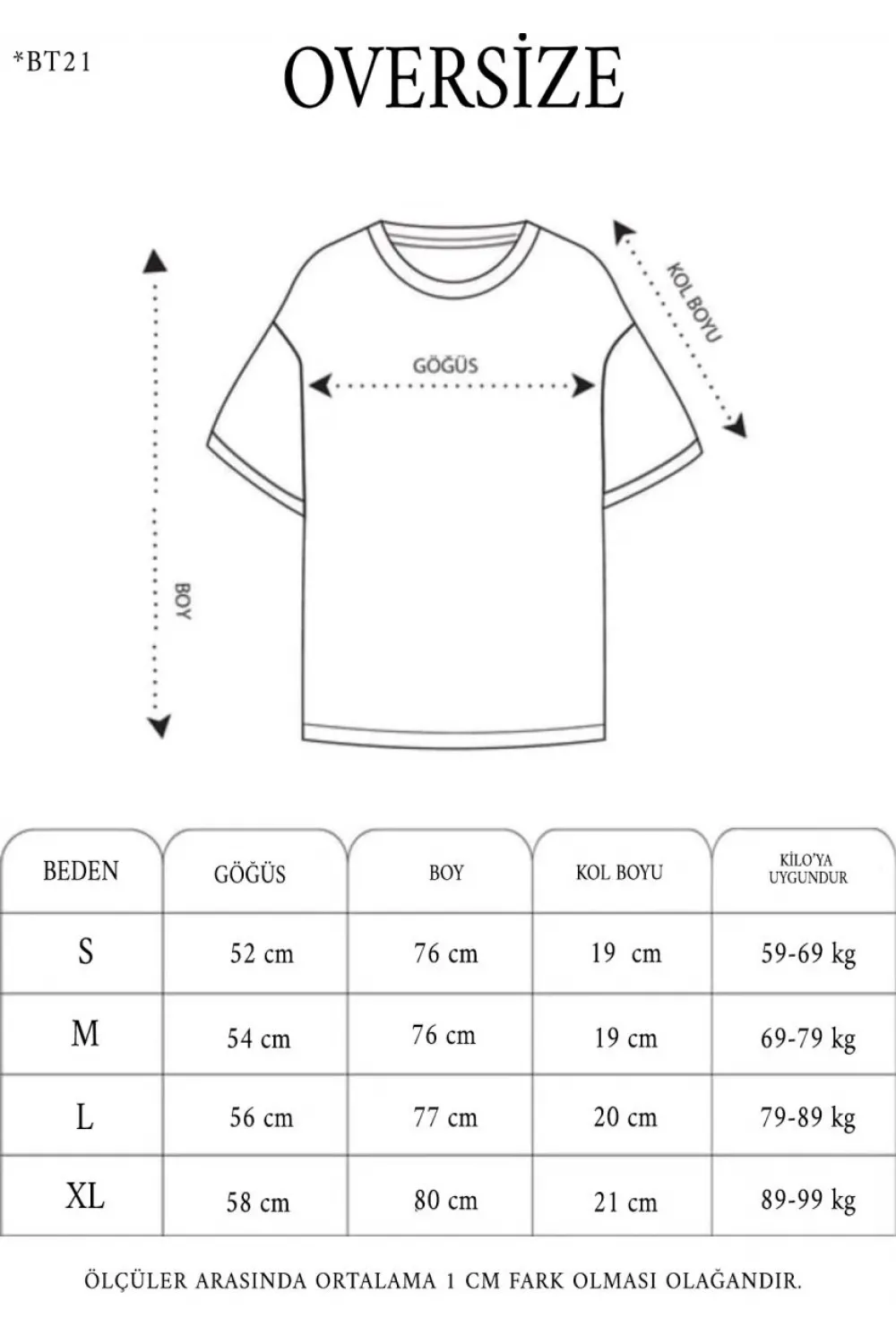 Kadın Baskılı T-Shirt Kısa Kol Bisiklet Yaka Oversize Tişört - Siyah