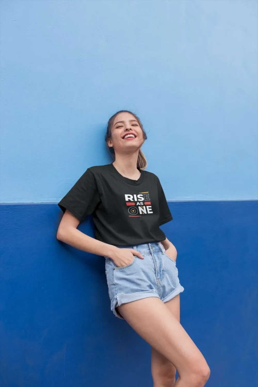 Kadın Özel Baskılı Modern Fit %100 Pamuk Bisiklet Yaka T-Shirt