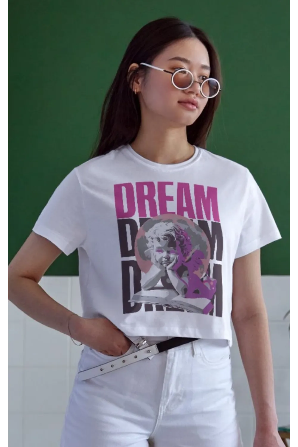 Unisex Oversize 24/1 Penye DTF Baskılı Tişört - DTF103