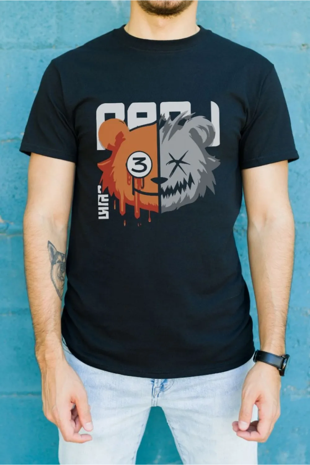 Unisex Oversize 24/1 Penye DTF Baskılı Tişört - DTF114