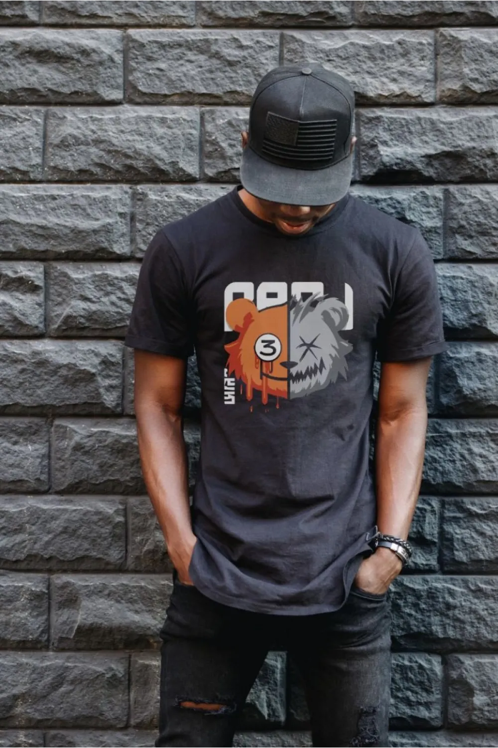 Unisex Oversize 24/1 Penye DTF Baskılı Tişört - DTF114