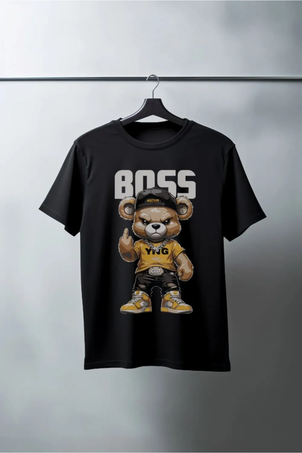 Unisex Oversize 24/1 Penye DTF Baskılı Tişört - DTF119