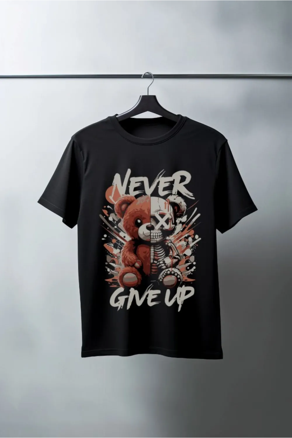 Unisex Oversize 24/1 Penye DTF Baskılı Tişört - DTF127